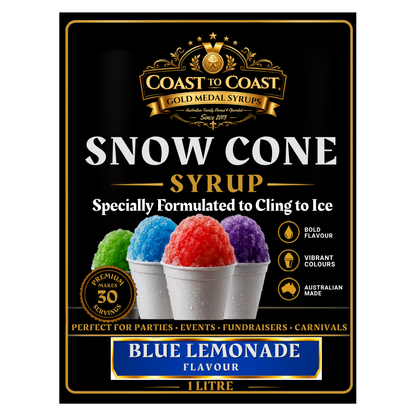 Blue Lemonade Snow Cone Syrups 1ltr - Coast to Coast Gold Medal Syrups®