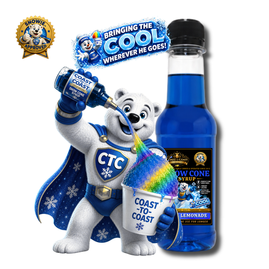 Blue Lemonade Snow Cone Syrups 250ml - Coast to Coast Gold Medal Syrups®