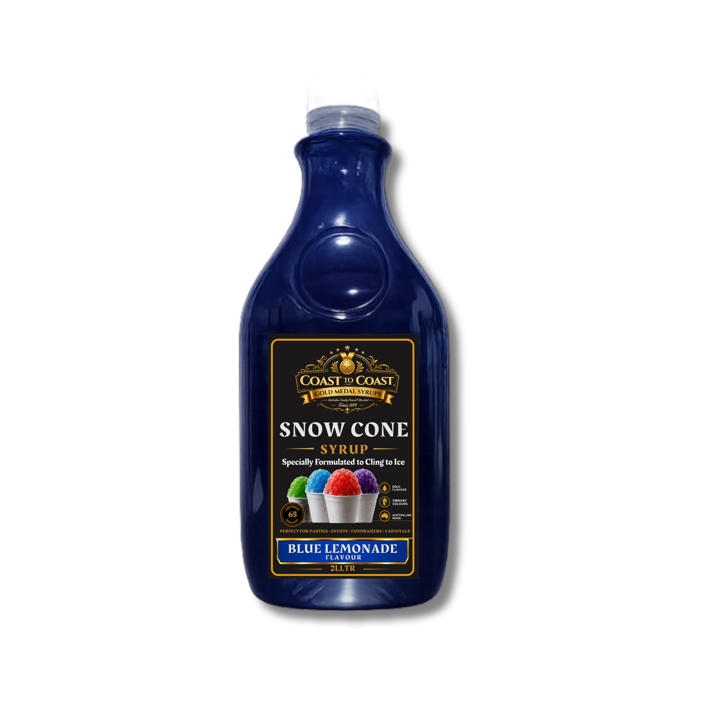Blue Lemonade Snow Cone Syrups 2ltr - Coast to Coast Gold Medal Syrups®