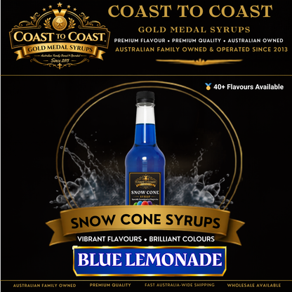 Blue Lemonade Snow Cone Syrups 750ml - Coast to Coast Gold Medal Syrups®