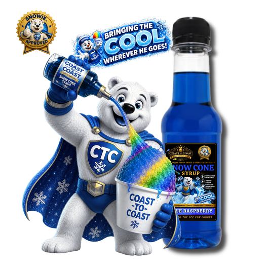 Blue Raspberry Snow Cone Syrups 250ml - Coast to Coast Gold Medal Syrups®