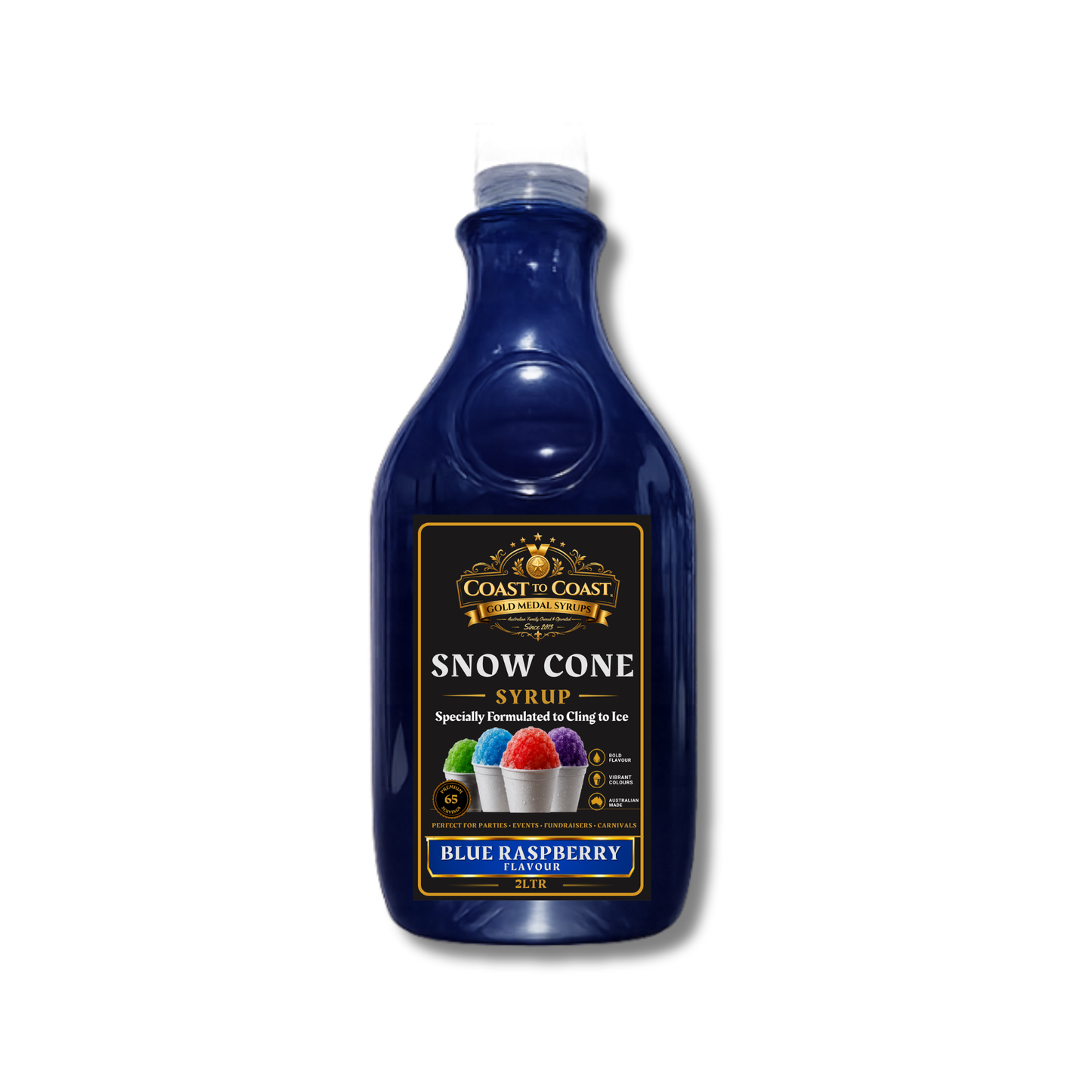 Blue Raspberry Snow Cone Syrups 2ltr - Coast to Coast Gold Medal Syrups®