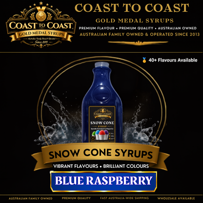 Blue Raspberry Snow Cone Syrups 2ltr - Coast to Coast Gold Medal Syrups®