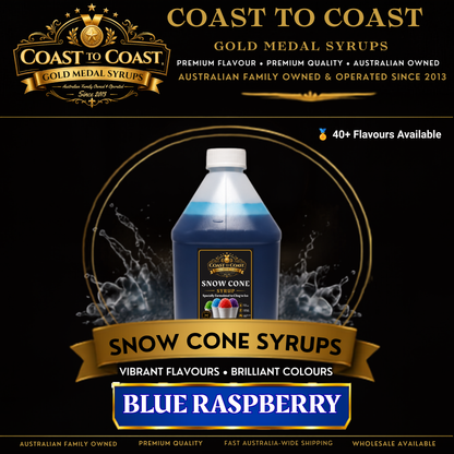Blue Raspberry Snow Cone Syrups 4ltr - Coast to Coast Gold Medal Syrups®
