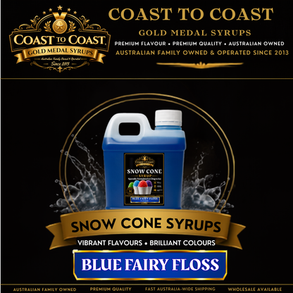 Blue Fairy Floss Snow Cone Syrups 1ltr - Coast to Coast Gold Medal Syrups®