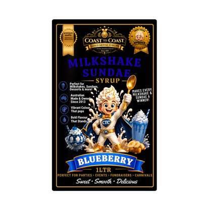 Blueberry, Milkshake/Sundae toppings 1ltr - Coast to Coast Gold Medal Syrups®