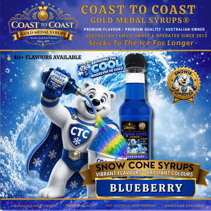 Blueberry Snow Cone Syrups 250ml - Coast to Coast Gold Medal Syrups®
