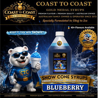 Blueberry Snow Cone Syrups 4ltr - Coast to Coast Gold Medal Syrups®
