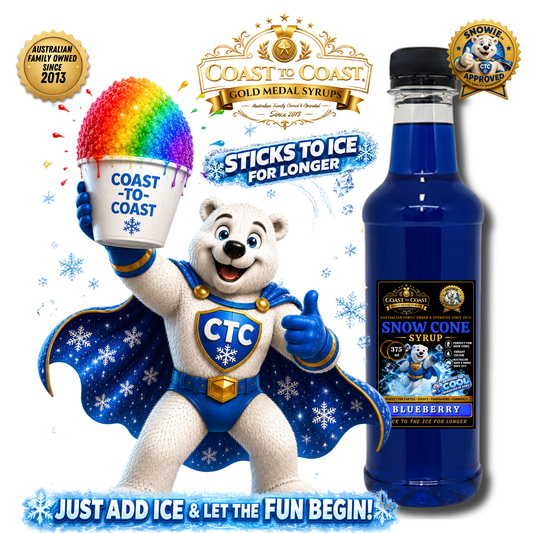 Blueberry Snow Cone Syrups 375ml - Coast to Coast Gold Medal Syrups®