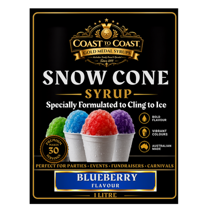 Blueberry Snow Cone Syrups 1ltr - Coast to Coast Gold Medal Syrups®