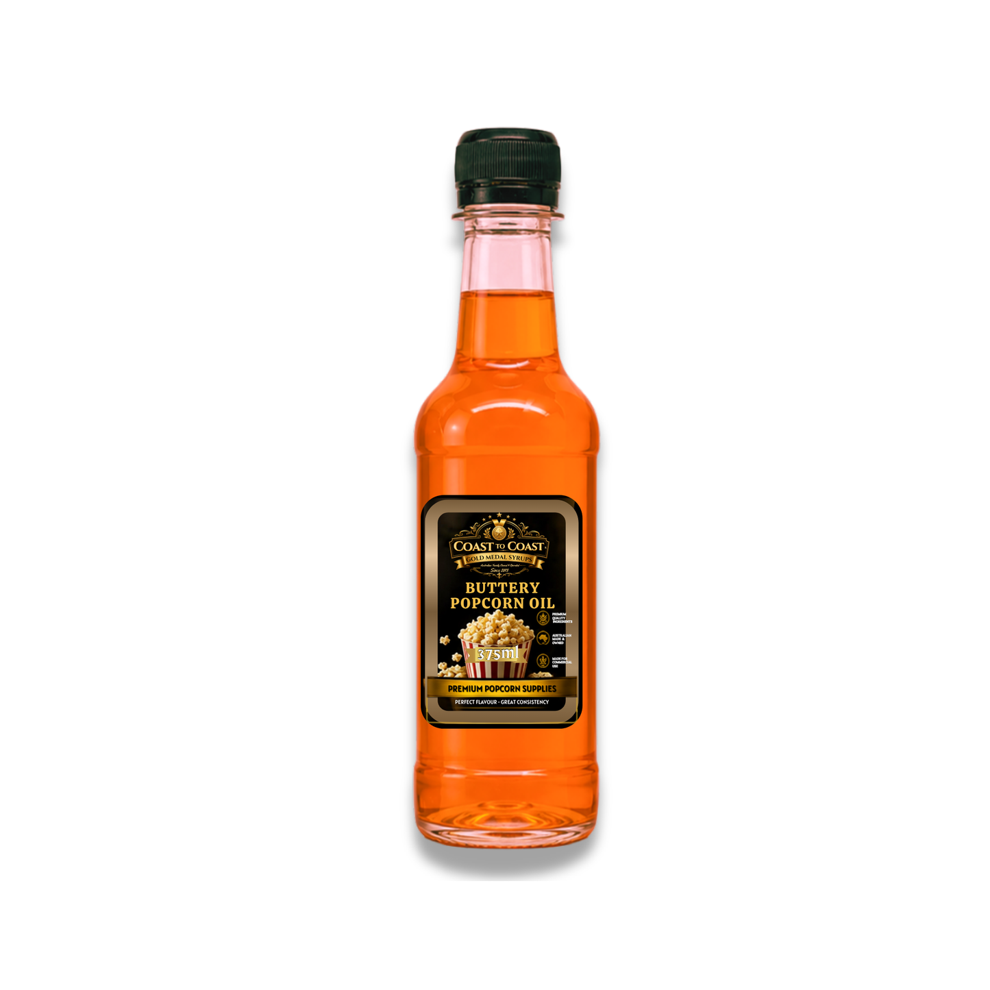 Premium Buttery Popcorn Oil 375ml - Coast to Coast Gold Medal Syrups®