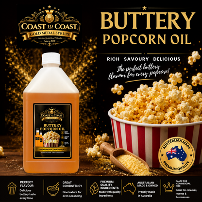 Premium Buttery Popcorn Oil 4ltr - Coast to Coast Gold Medal Syrups®