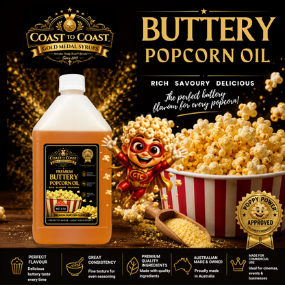Premium Buttery Popcorn Oil 4ltr - Coast to Coast Gold Medal Syrups®