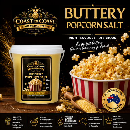 🧂 Buttery Popcorn Salt 1kg - Coast to Coast Gold Medal Syrups®