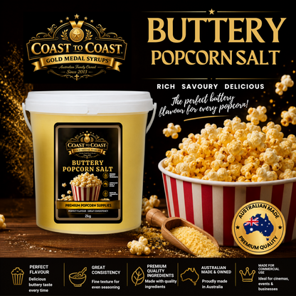 🧂 Buttery Popcorn Salt 2kg - Coast to Coast Gold Medal Syrups®