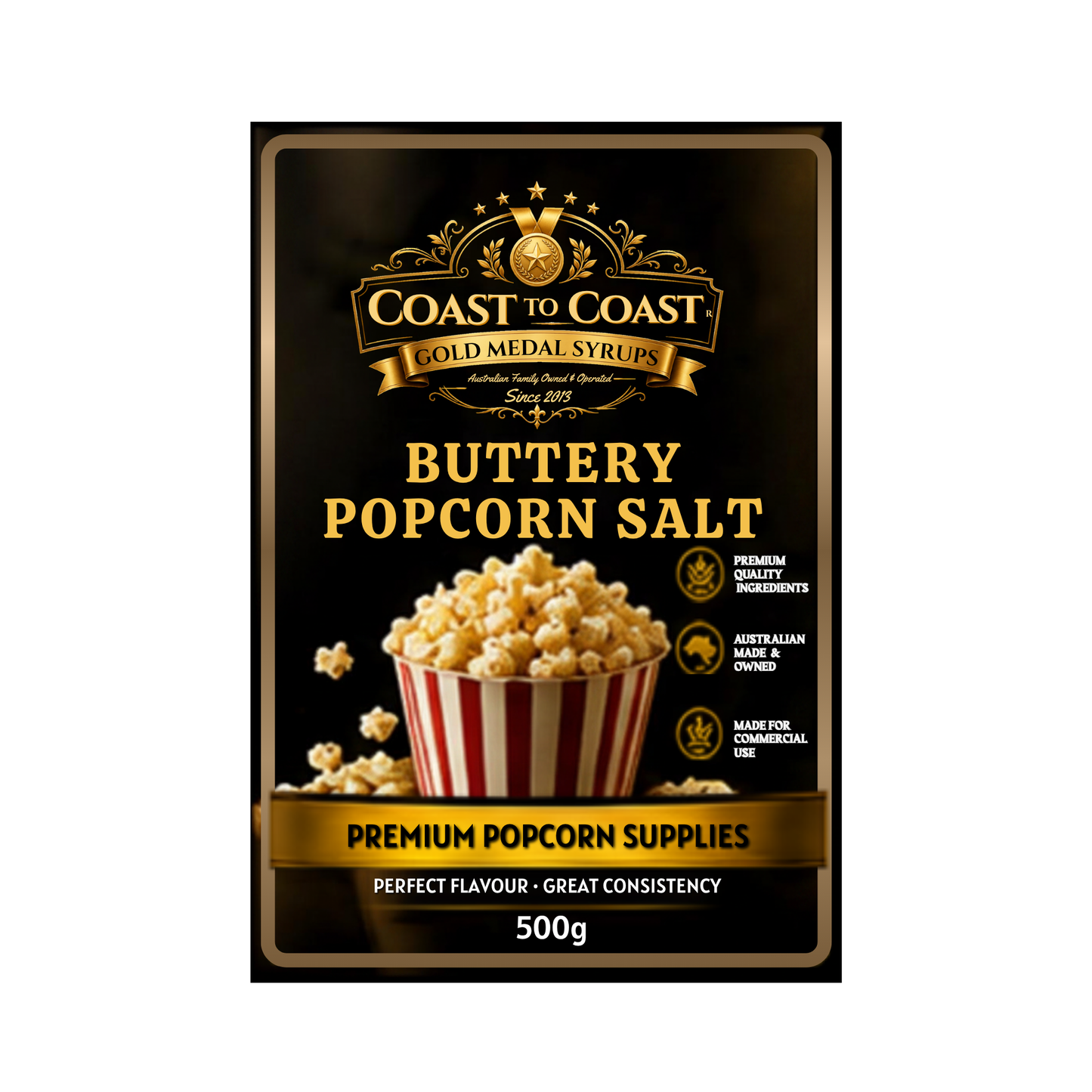 🧂 Buttery Popcorn Salt 500g - Coast to Coast Gold Medal Syrups®