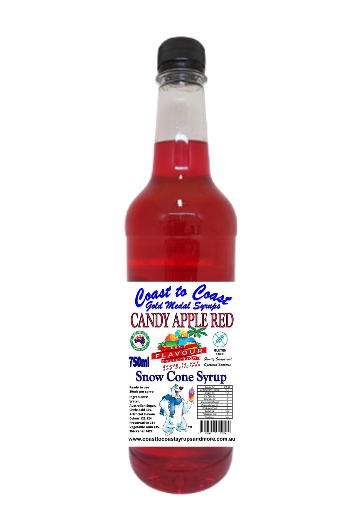 #3 Coast to Coast Gold Medal Syrups® 750ml Premium Snow Cone Syrups