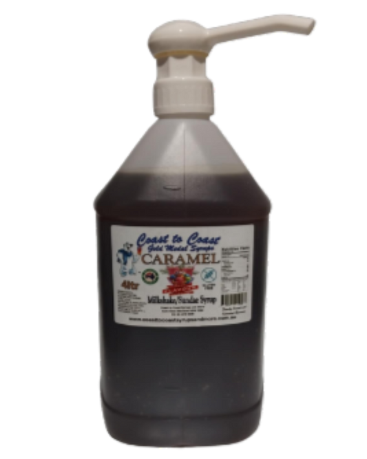 #4 Caramel, Milkshake/Sundae toppings 4ltr with Pump, Coast to Coast Gold Medal Syrups®