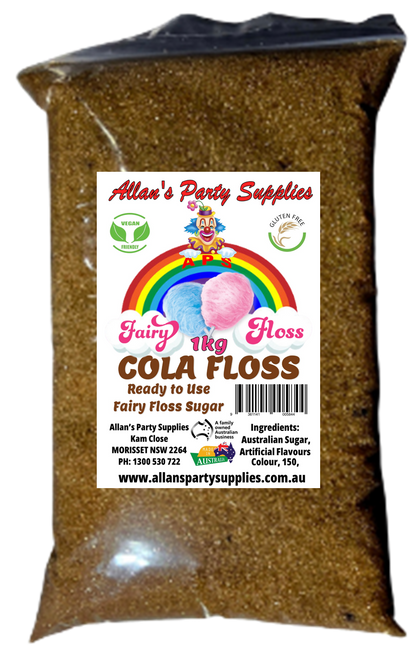 #3 APS, Premium Fairy Floss Sugar, 50 Serves RTU 1kg, Over 35 Plus Flavours