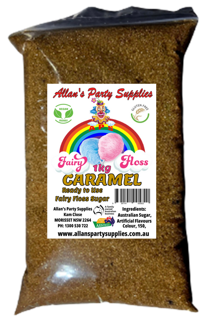 #3 APS, Premium Fairy Floss Sugar, 50 Serves RTU 1kg, Over 35 Plus Flavours