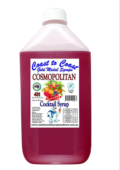 #4 Coast to Coast Gold Medal Syrups®, 4ltr, Premium Cocktail Syrups