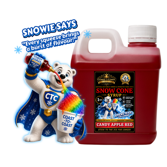 Candy Apple Red Snow Cone Syrups 1ltr - Coast to Coast Gold Medal Syrups®
