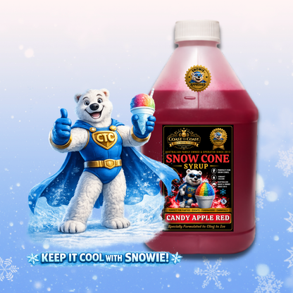 Candy Apple Red Snow Cone Syrups 4ltr - Coast to Coast Gold Medal Syrups®