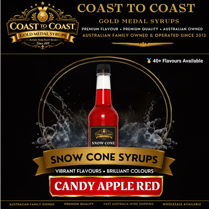 Candy Apple Red Snow Cone Syrups 750ml - Coast to Coast Gold Medal Syrups®