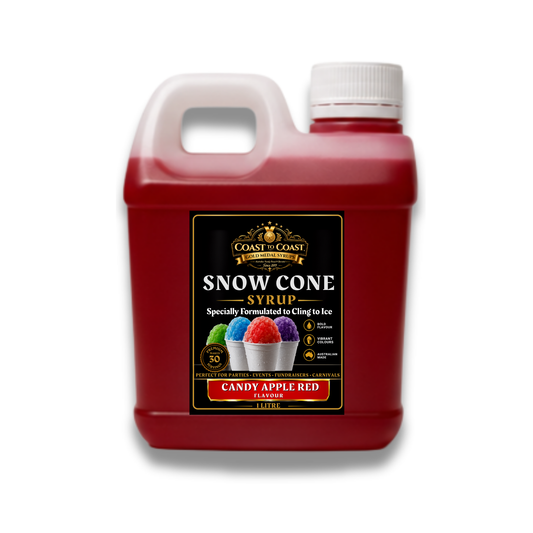 Candy Apple Red Snow Cone Syrups 1ltr - Coast to Coast Gold Medal Syrups®