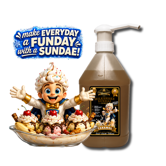 Caramel, Milkshake-Sundae toppings 4ltr with Pump - Coast to Coast Gold Medal Syrups®