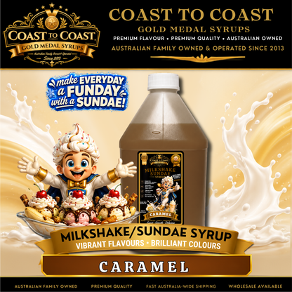 Caramel, Milkshake-Sundae toppings 4ltr - Coast to Coast Gold Medal Syrups®