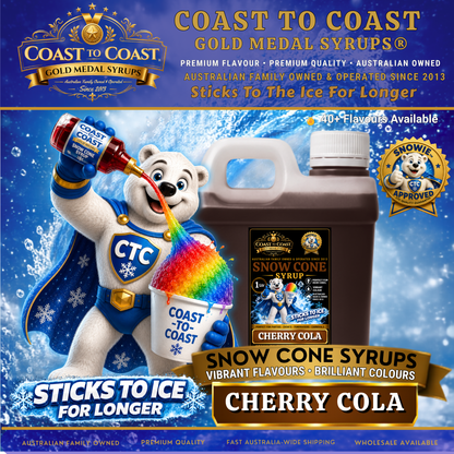 Cherry Cola Snow Cone Syrups 1ltr - Coast to Coast Gold Medal Syrups®