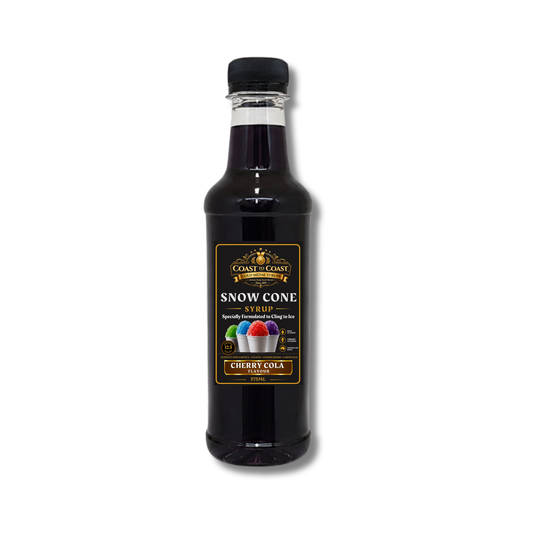 Cherry Cola Snow Cone Syrups 375ml - Coast to Coast Gold Medal Syrups®