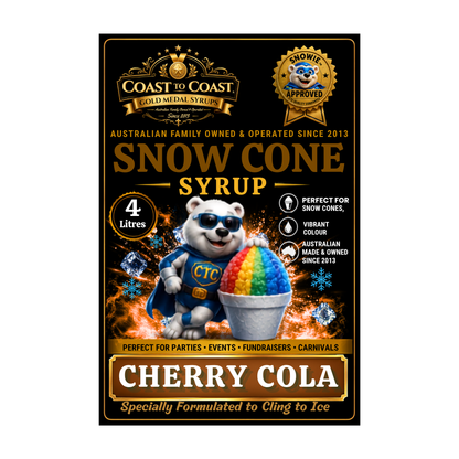 Cherry Cola Snow Cone Syrups 4ltr - Coast to Coast Gold Medal Syrups®