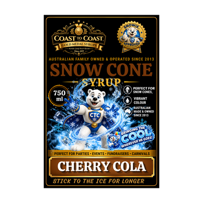 Cherry Cola Snow Cone Syrups 750ml - Coast to Coast Gold Medal Syrups®