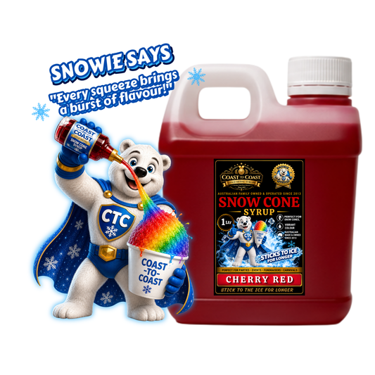 Cherry Red Snow Cone Syrups 1ltr - Coast to Coast Gold Medal Syrups®