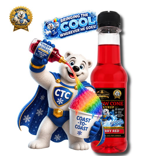 Cherry Red Snow Cone Syrups 250ml - Coast to Coast Gold Medal Syrups®