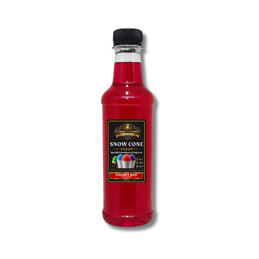 Cherry Red Snow Cone Syrups 375ml - Coast to Coast Gold Medal Syrups®