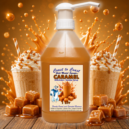#4 Caramel, Milkshake/Sundae toppings 4ltr with Pump, Coast to Coast Gold Medal Syrups®