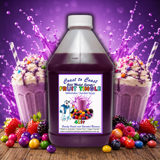 #4 Fruit Tingle, Milkshake/Sundae Toppings 4ltr, Fruit Tingle, Coast to Coast Gold Medal Syrups®