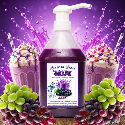#4 Grape, Milkshake/Sundae Toppings 4ltr, Coast to Coast Gold Medal Syrups®