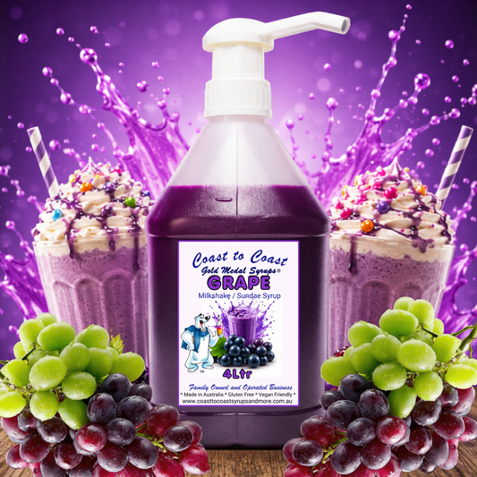 #4 Grape, Milkshake/Sundae Toppings 4ltr with pump, Coast to Coast Gold Medal Syrups®