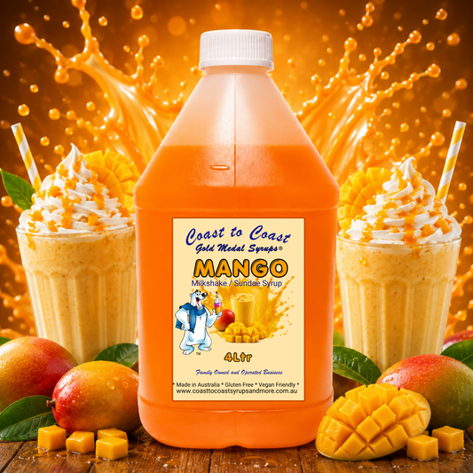 #4 Mango, Milkshake/Sundae Toppings 4ltr, Coast to Coast Gold Medal Syrups®