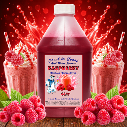 #4 Raspberry, Milkshake/Sundae Toppings 4ltr,  Coast to Coast Gold Medal Syrups®