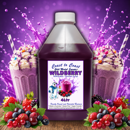 #4 Wildberry, Milkshake/Sundae Toppings 4ltr,  Coast to Coast Gold Medal Syrups®
