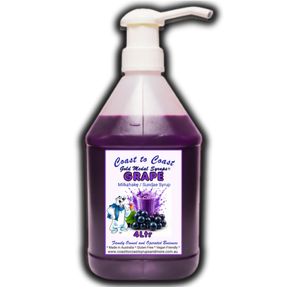 #4 Grape, Milkshake/Sundae Toppings 4ltr with pump, Coast to Coast Gold Medal Syrups®