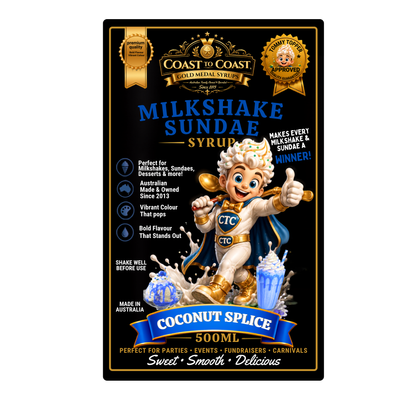 Coconut Splice, Milkshake/Sundae toppings 500ml - Coast to Coast Gold Medal Syrups®