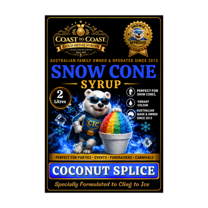 Coconut Slice Snow Cone Syrups 2ltr - Coast to Coast Gold Medal Syrups®