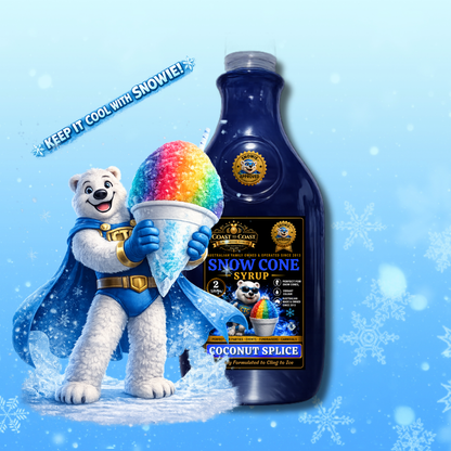 Coconut Slice Snow Cone Syrups 2ltr - Coast to Coast Gold Medal Syrups®