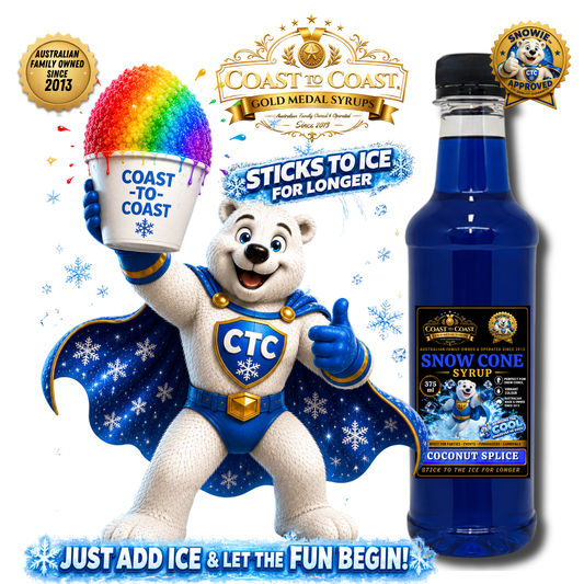Coconut Splice Snow Cone Syrups 375ml - Coast to Coast Gold Medal Syrups®